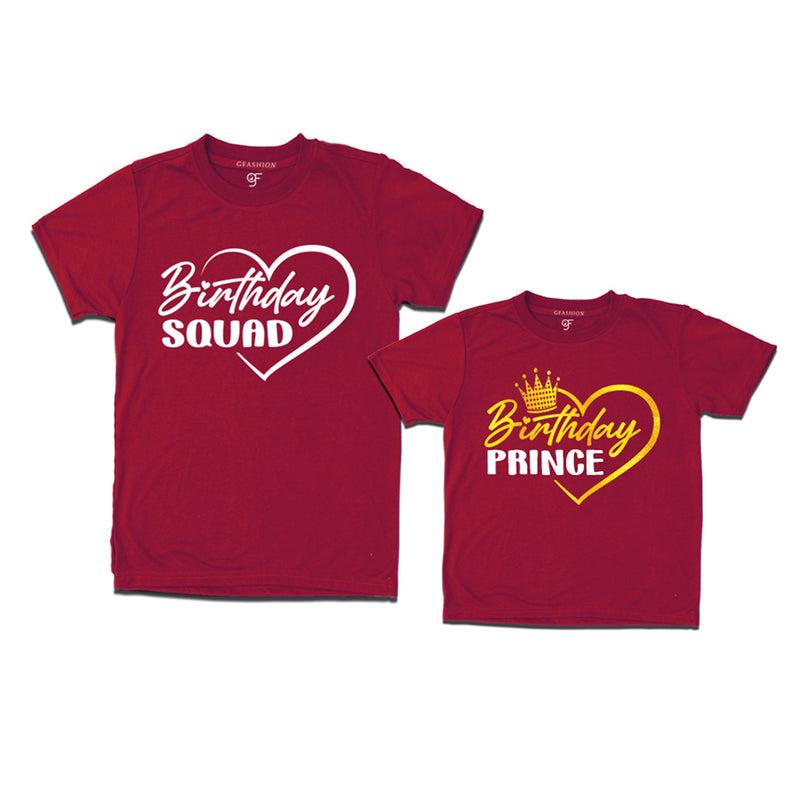 Prince Birthday T-shirts with Dad  in Maroon Color available @ gfashion.jpg