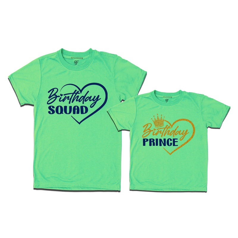 Prince Birthday T-shirts with Dad in Pista Green Color available @ gfashion.jpg