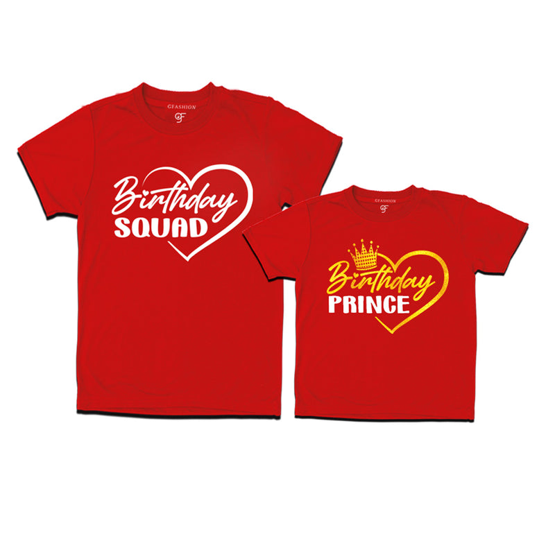 Prince Birthday T-shirts with Dad in Red Color available @ gfashion.jpg