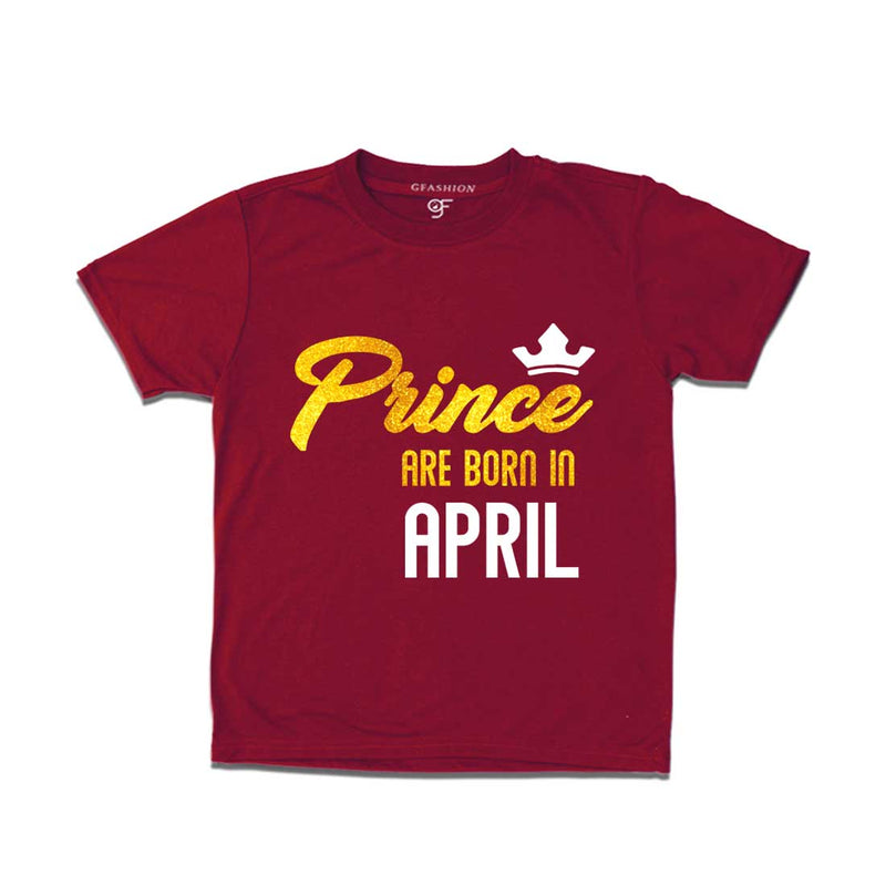 Prince are born in April T-shirts-Maroon-gfashion