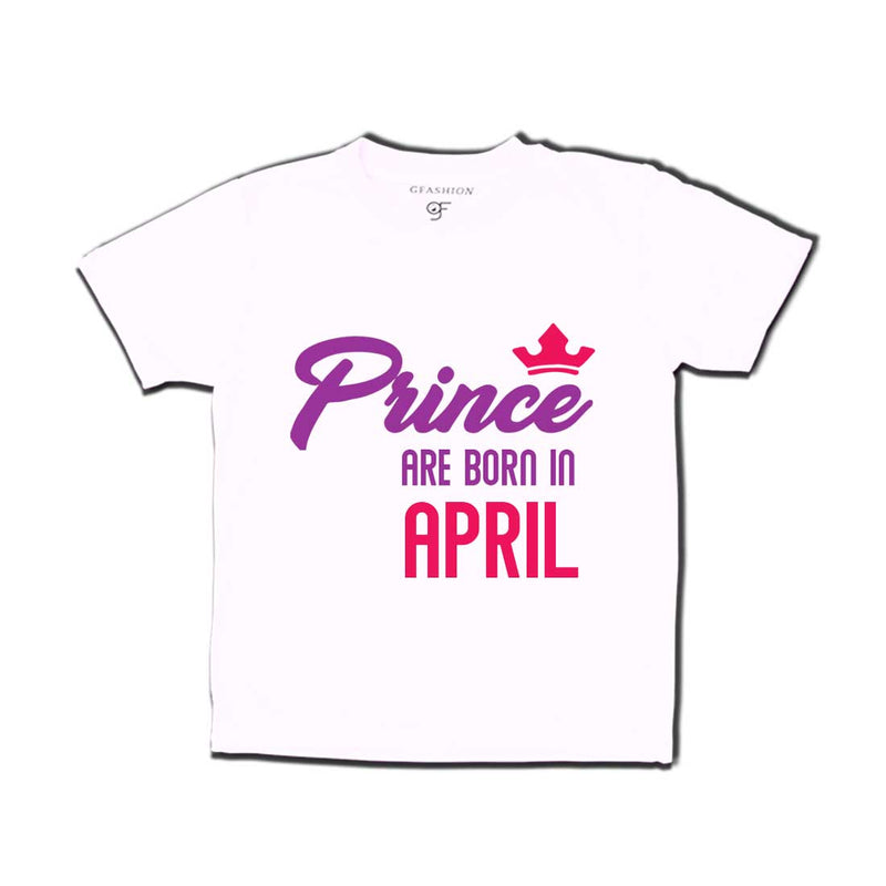 Prince are born in April T-shirts-White-gfashion
