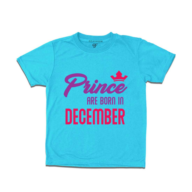 Prince are born in December T-shirts-Sky Blue-gfashion