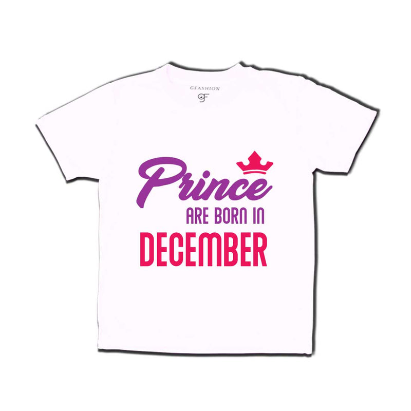 Prince are born in December T-shirts-White-gfashion
