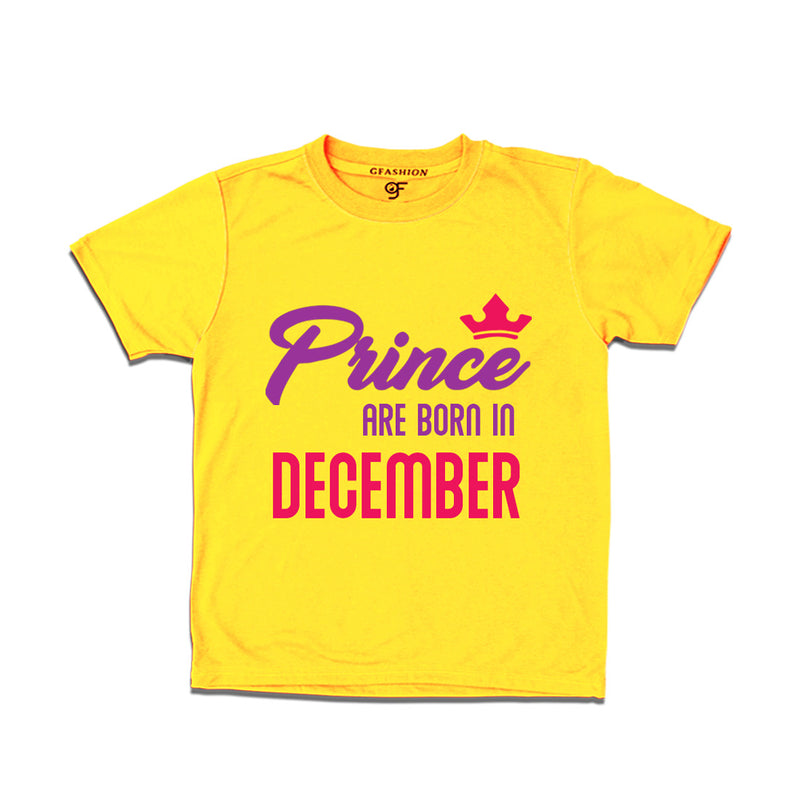 Prince are born in December T-shirts-Yellow-gfashion