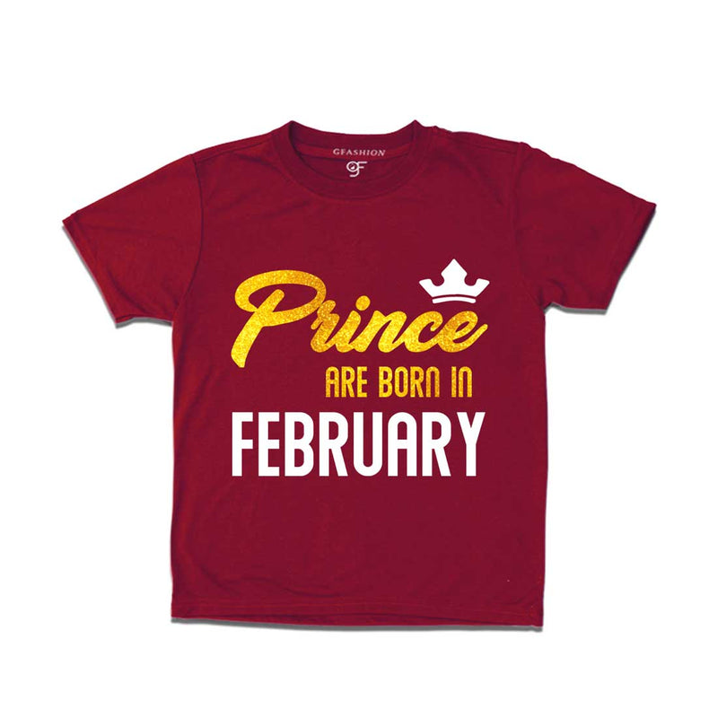 Prince are born in February T-shirts-Maroon-gfashion