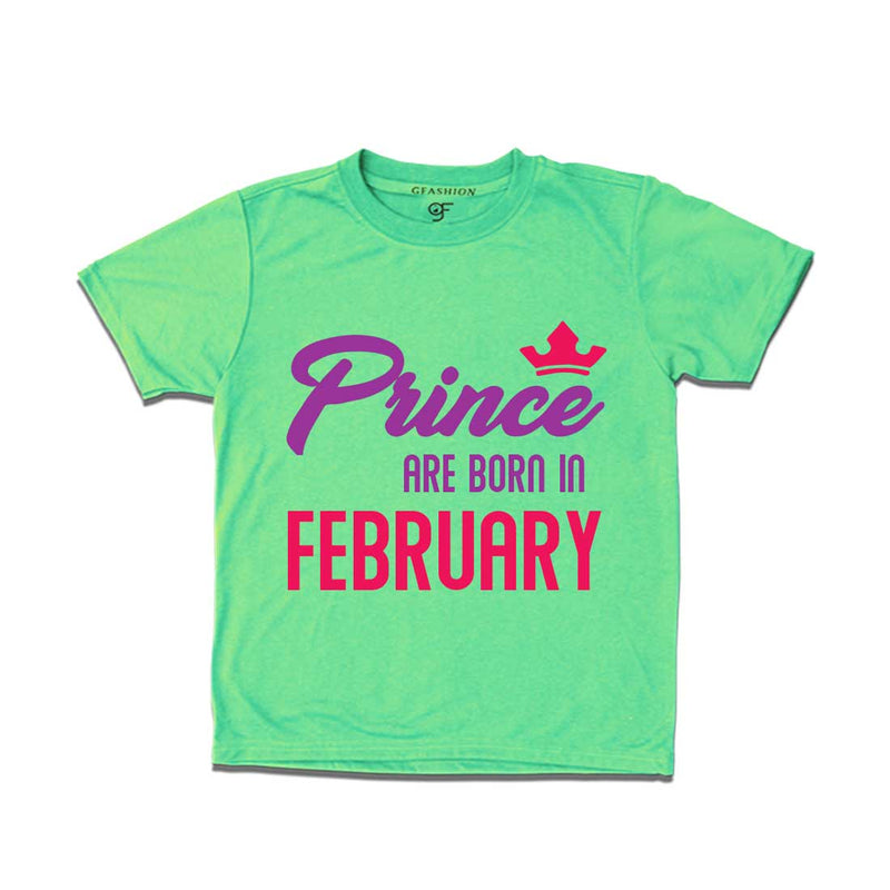 Prince are born in February T-shirts-Pista Green-gfashion