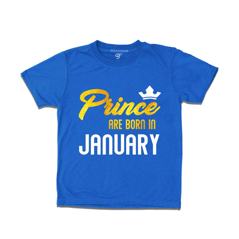 Prince are born in January T-shirts-Blue-gfashion