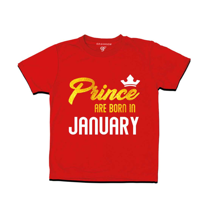 Prince are born in January T-shirts-Red-gfashion
