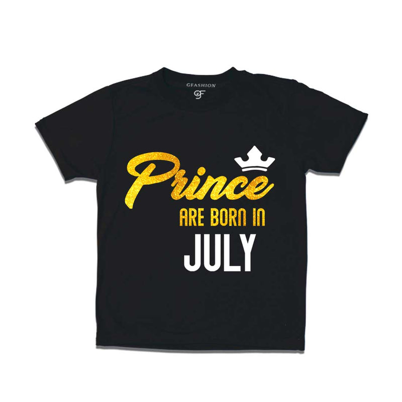 Prince are born in July T-shirts-Black-gfashion