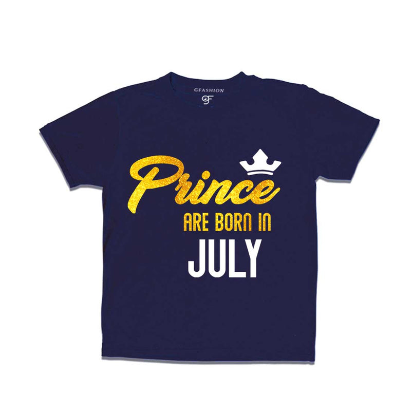 Prince are born in July T-shirts-Navy-gfashion