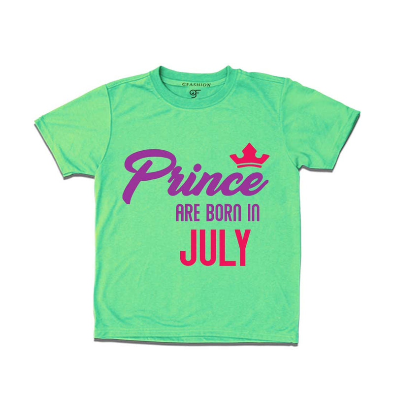 Prince are born in July T-shirts-Pista green-gfashion