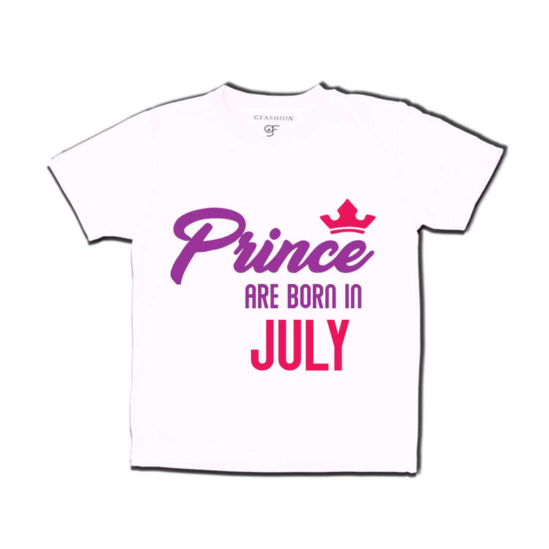 Prince are born in July T-shirts-White-gfashion