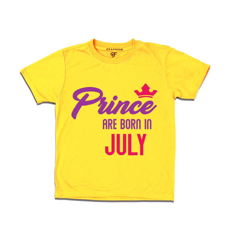 Prince are born in July T-shirts-Yellow-gfashion