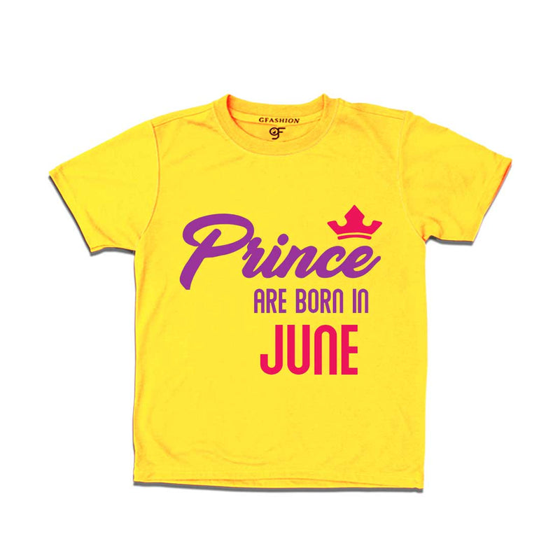 Prince are born in June T-shirts-Yellow-gfashion
