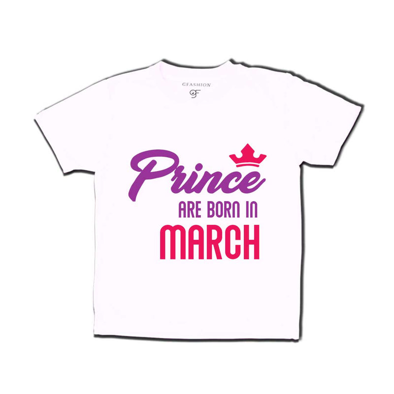 Prince are born in March T-shirts-White-gfashion