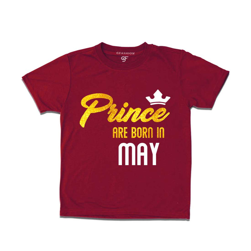 Prince are born in May T-shirts-Maroon-gfashion
