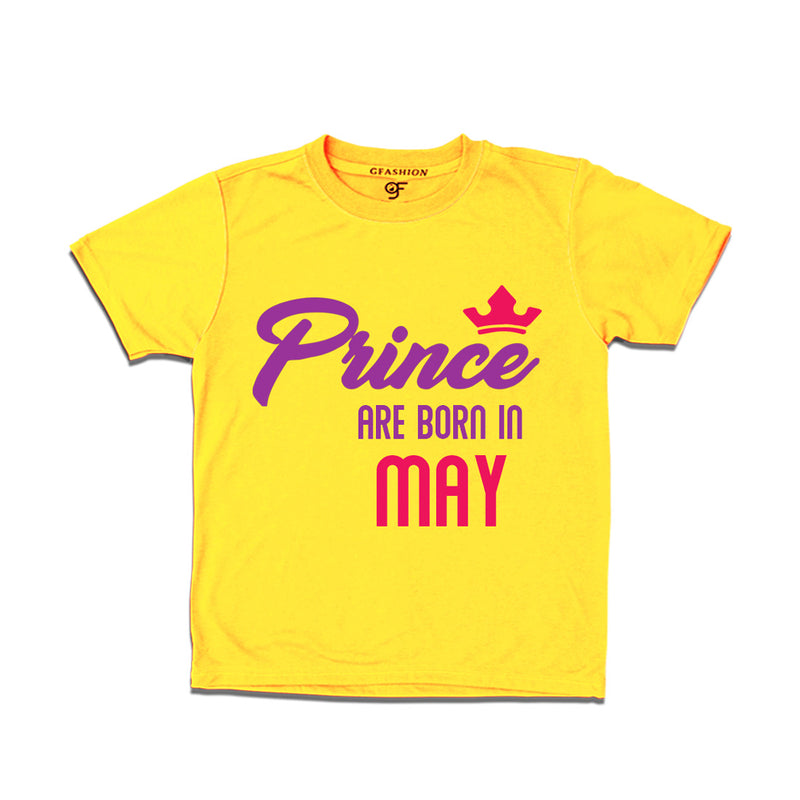 Prince are born in May T-shirts-Yellow-gfashion