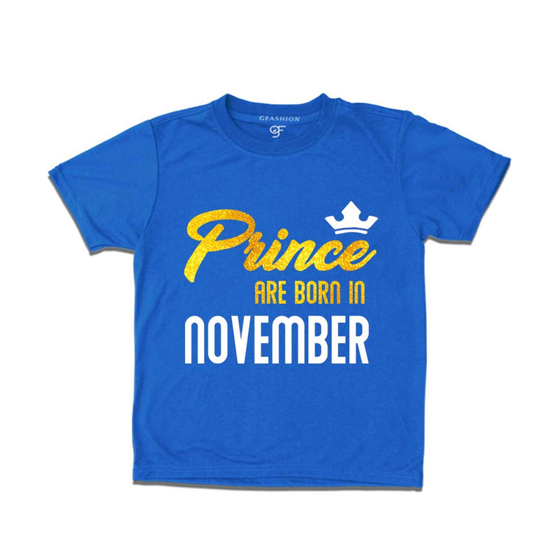 Prince are born in November T-shirts-Blue-gfashion