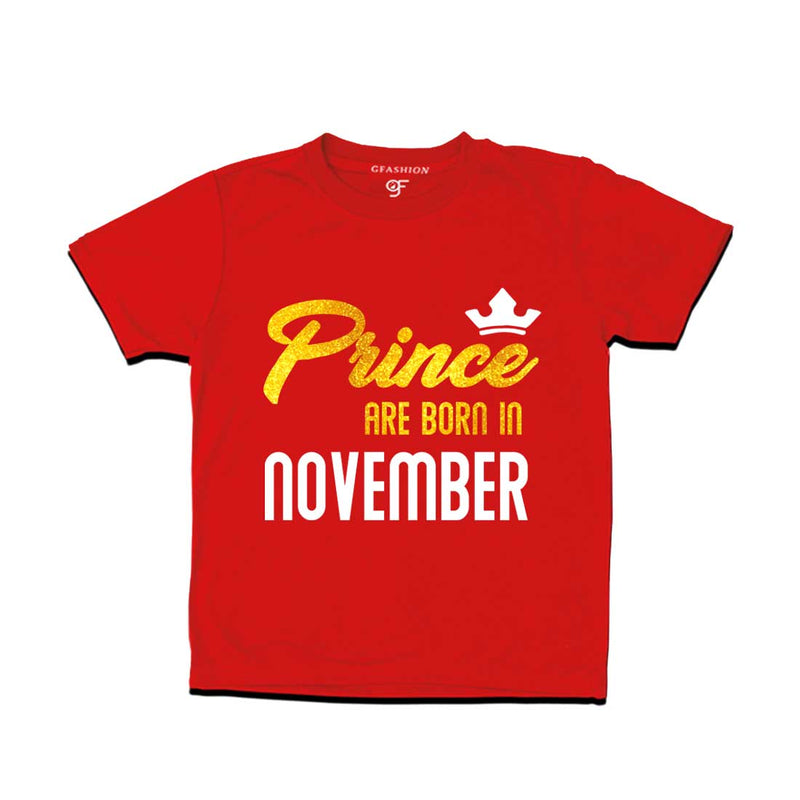 Prince are born in November T-shirts-Red-gfashion