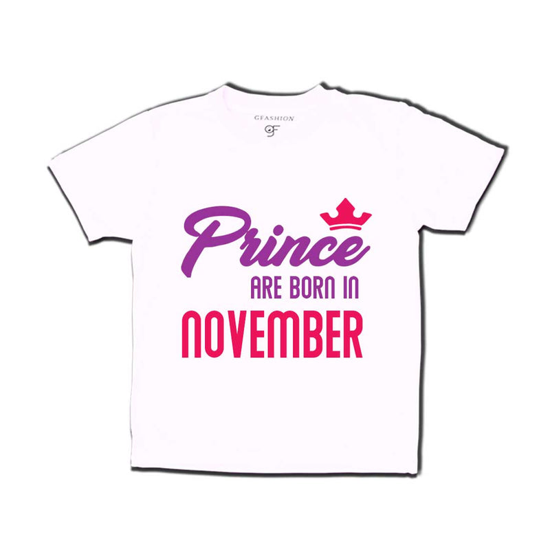 Prince are born in November T-shirts-White-gfashion