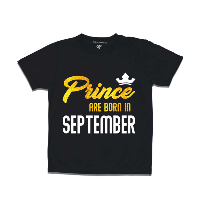 Prince are born in September T-shirts-Black-gfashion