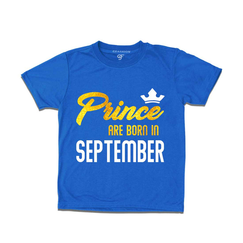 Prince are born in September T-shirts-Blue-gfashion