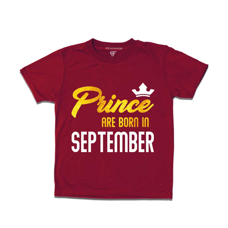 Prince are born in September T-shirts-Maroon-gfashion