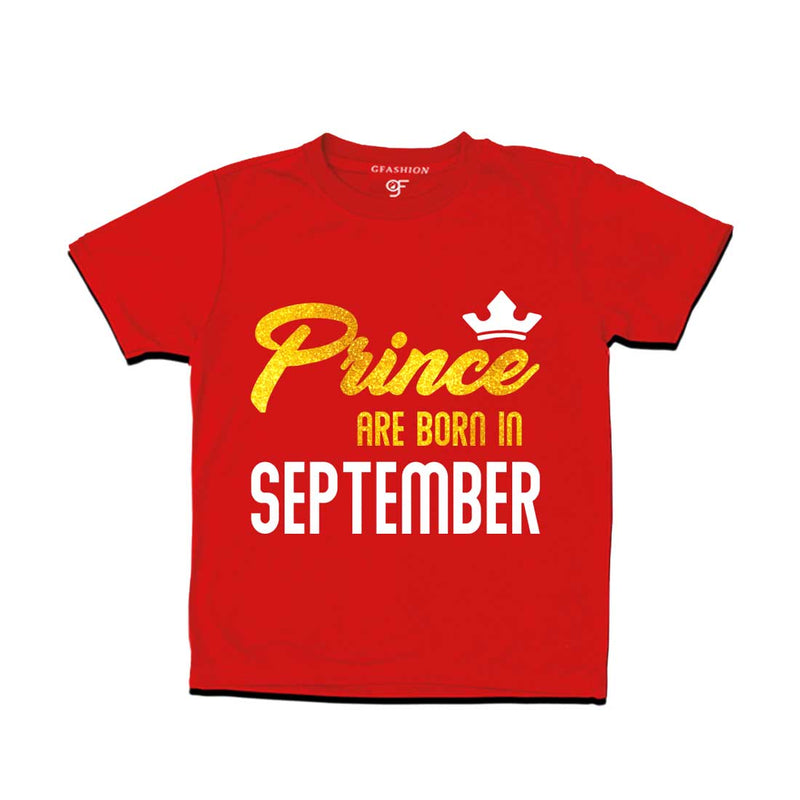 Prince are born in September T-shirts-Red-gfashion