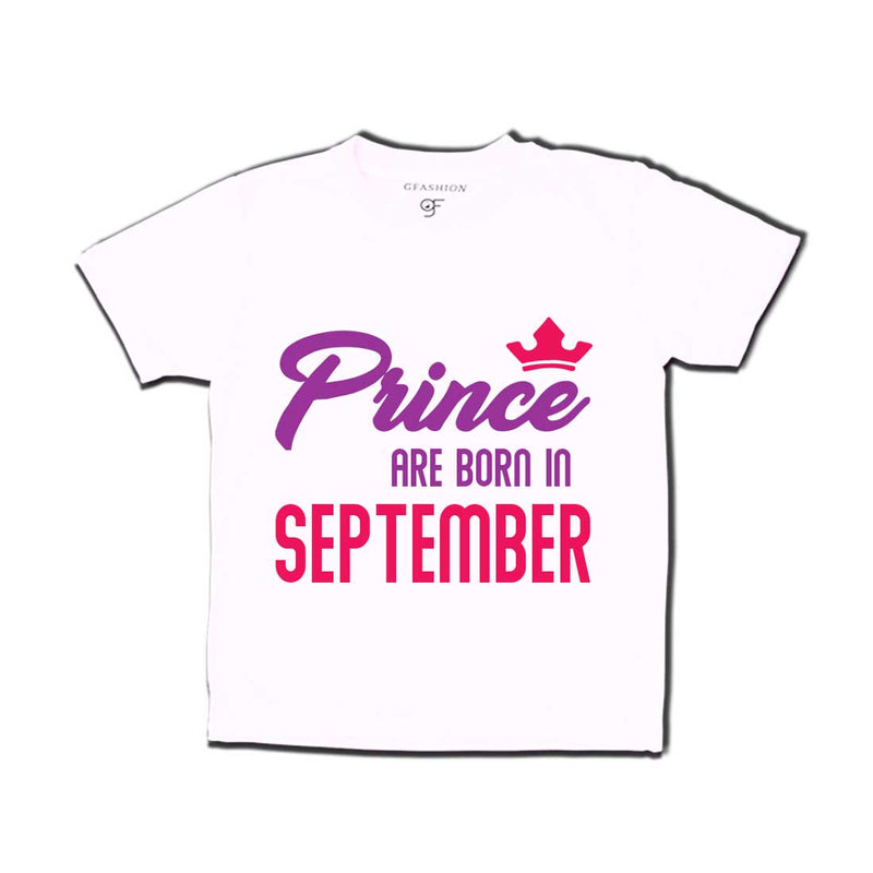 Prince are born in September T-shirts-White-gfashion
