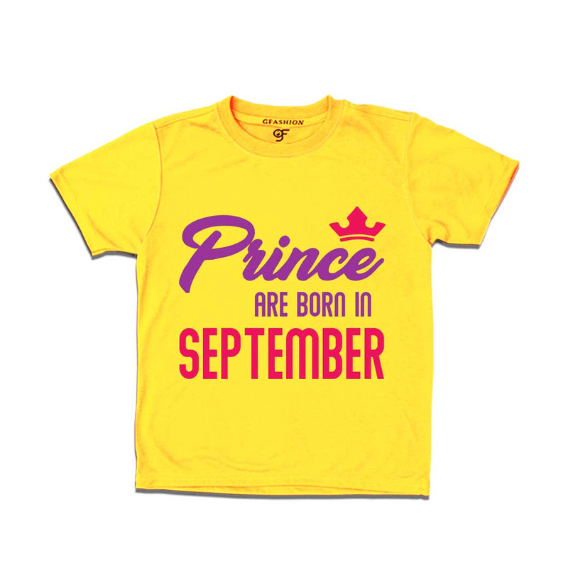 Prince are born in September T-shirts-Yellow-gfashion