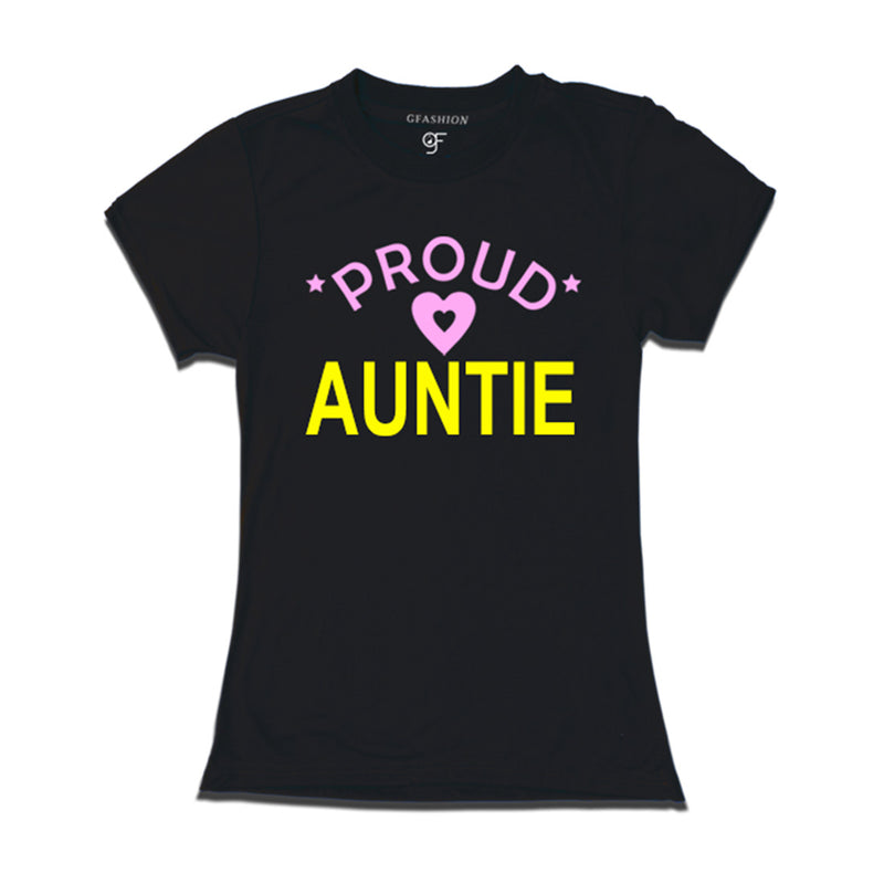 Proud Auntie t-shirt-Black Color-gfashion