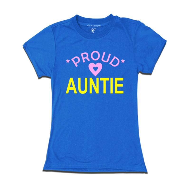 Proud Auntie t-shirt-Blue Color-gfashion