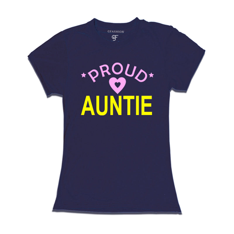 Proud Auntie t-shirt-Navy Color-gfashion