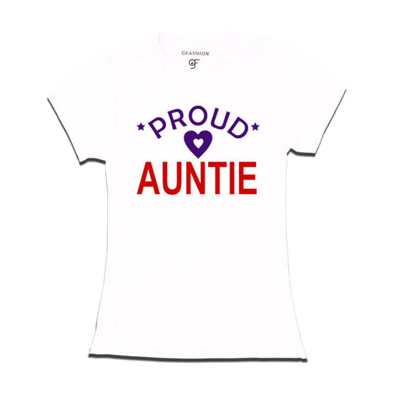 Proud Auntie t-shirt-White Color-gfashion