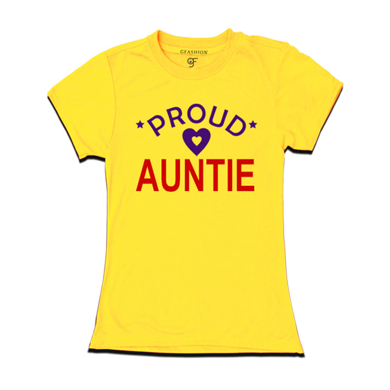 Proud Auntie t-shirt-Yellow Color-gfashion