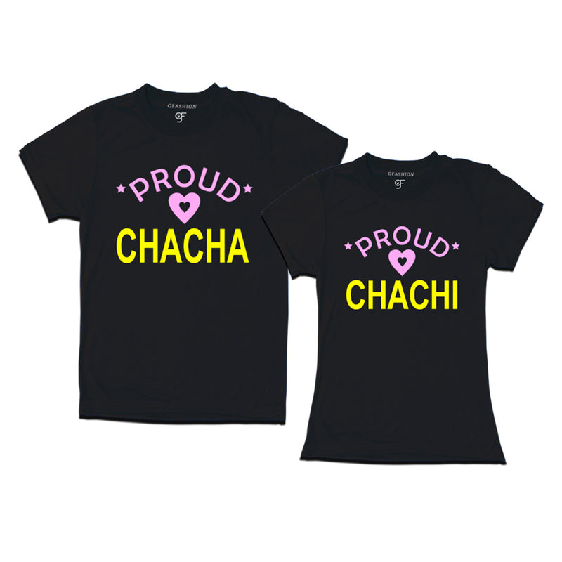 Proud Chacha Chachi t-shirts Black Color-gfashion