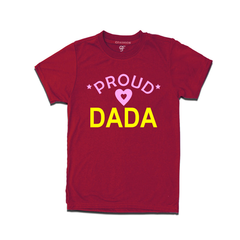 Proud Dada T-shirt-Maroon Color-gfashion