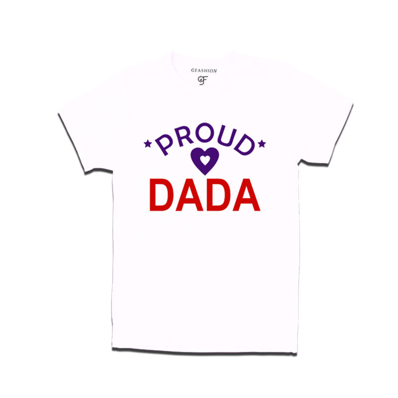 Proud Dada T-shirt-White Color-gfashion
