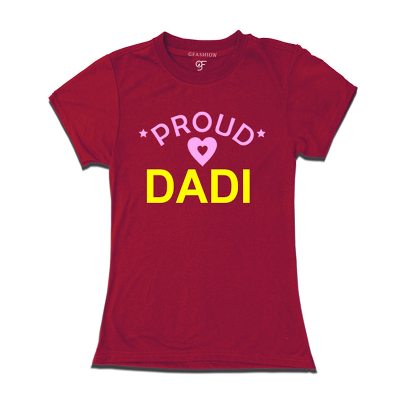 Proud Dadi T-shirt-Maroon Color-gfashion
