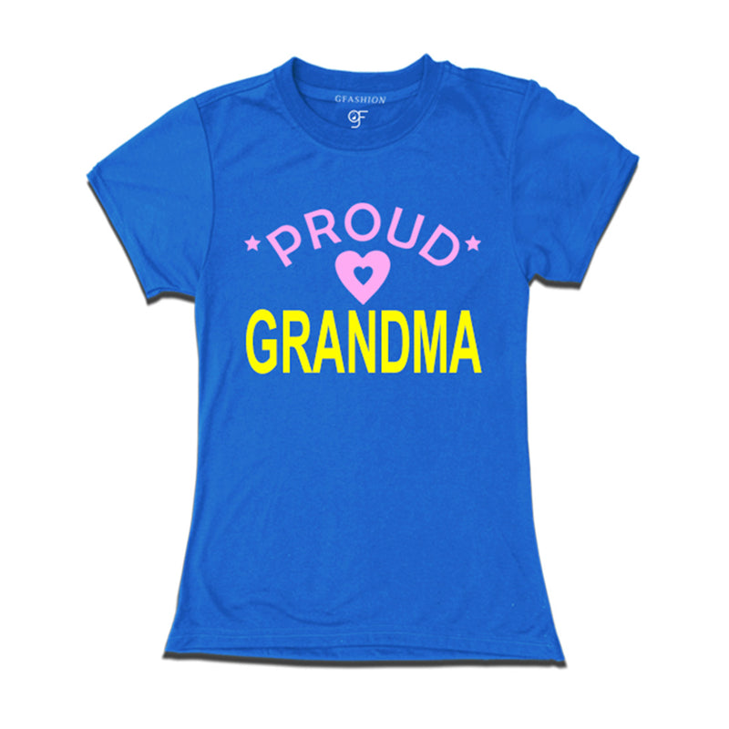 Proud Grandma t-shirt Blue Color-gfashion