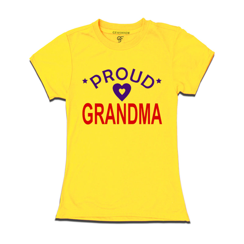 Proud Grandma t-shirt Yellow Color-gfashion