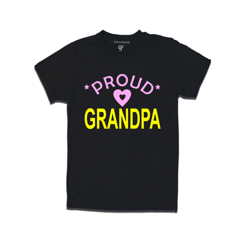 Proud Grandpa t-shirt Black Color-gfashion