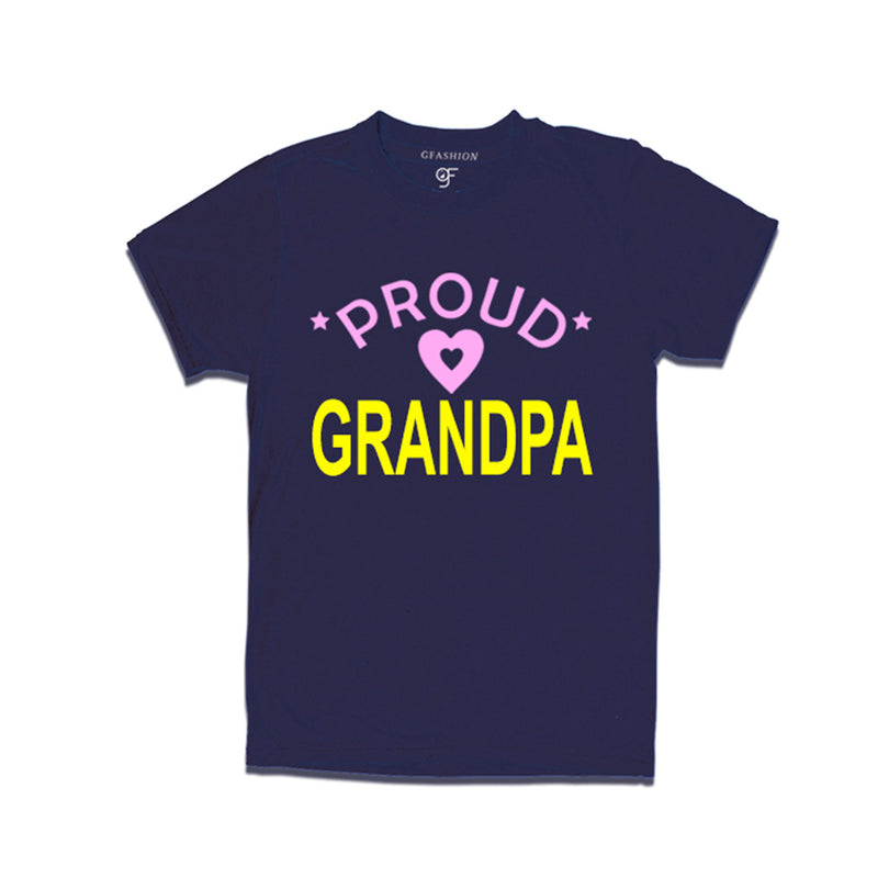 Proud Grandpa t-shirt Navy Color-gfashion