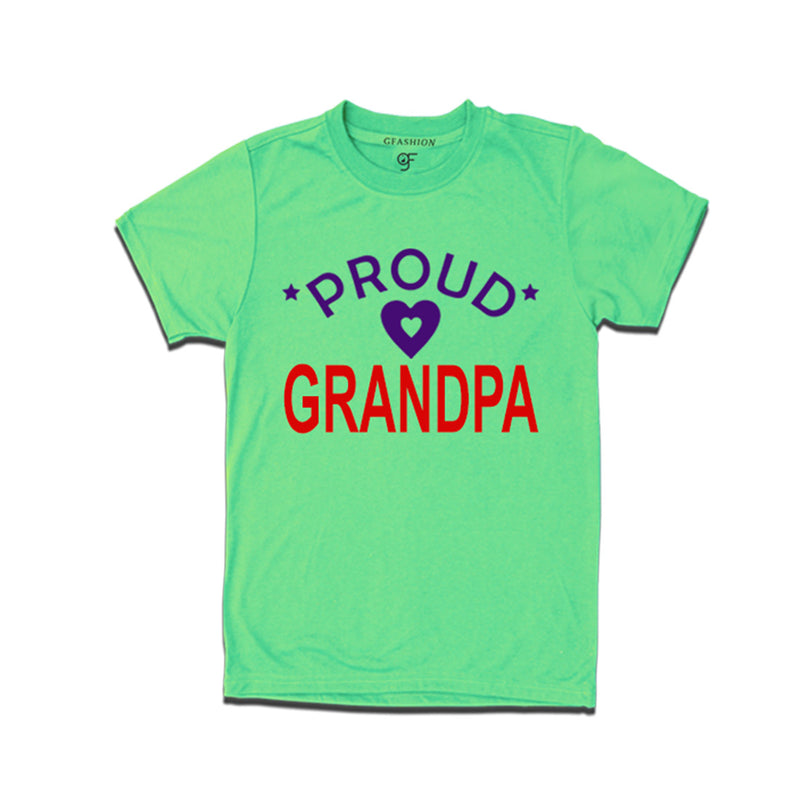 Proud Grandpa t-shirt Pista Green Color-gfashion