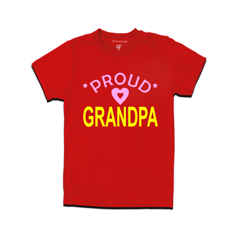 Proud Grandpa t-shirt Red Color-gfashion