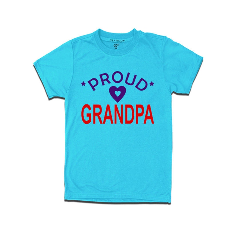 Proud Grandpa t-shirt Sky Blue Color-gfashion
