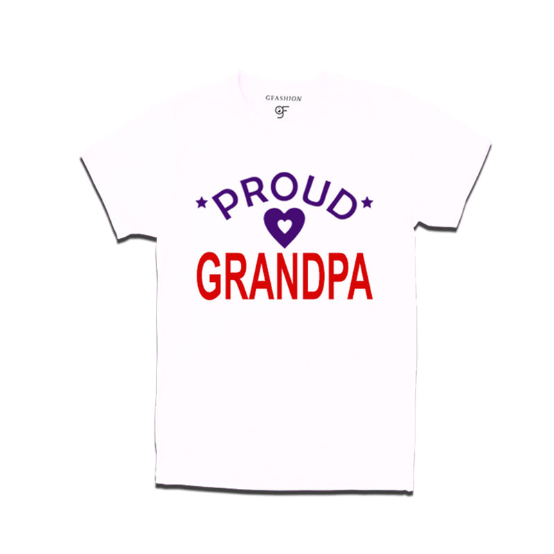 Proud Grandpa t-shirt White Color-gfashion