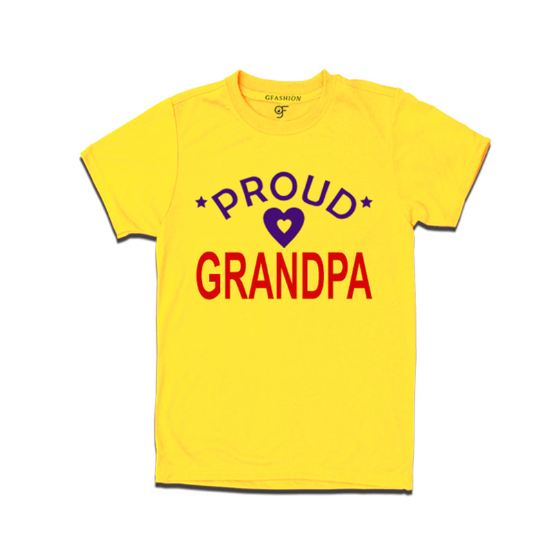 Proud Grandpa t-shirt Yellow Color-gfashion