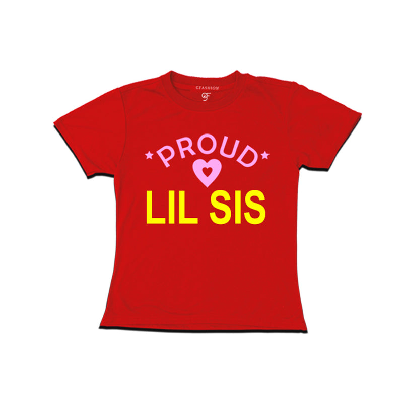 Proud Lil Sis t-shirt-Red Color-gfashion