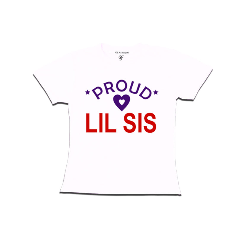 Proud Lil Sis t-shirt-White Color-gfashion